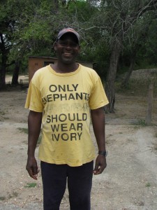 A worker at Daktari supporting conservation