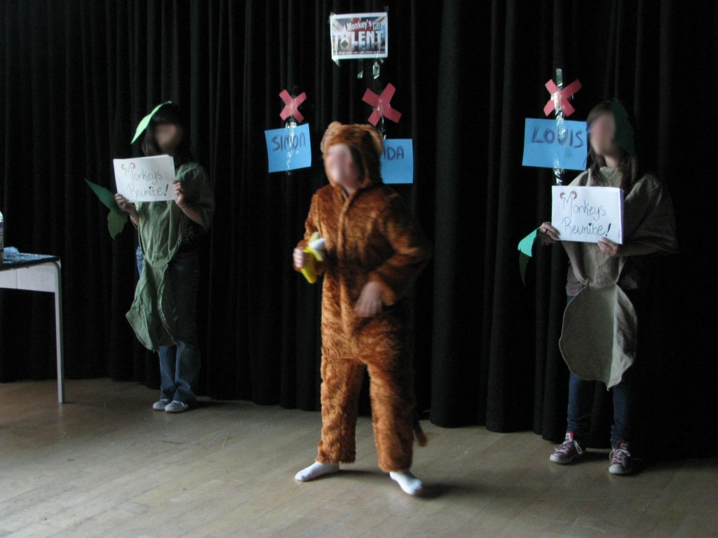 performing the play for the judges